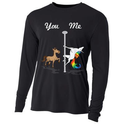 You Me Unicorn Pole Dancing Unicorn Cooling Performance Long Sleeve Crew