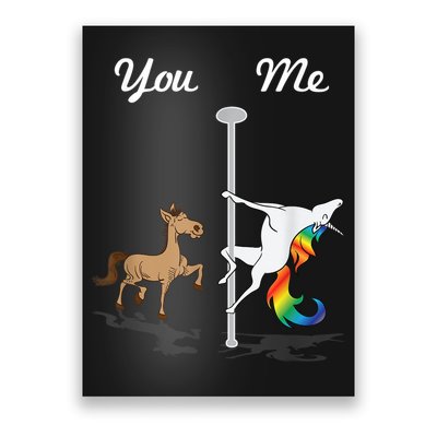 You Me Unicorn Pole Dancing Unicorn Poster