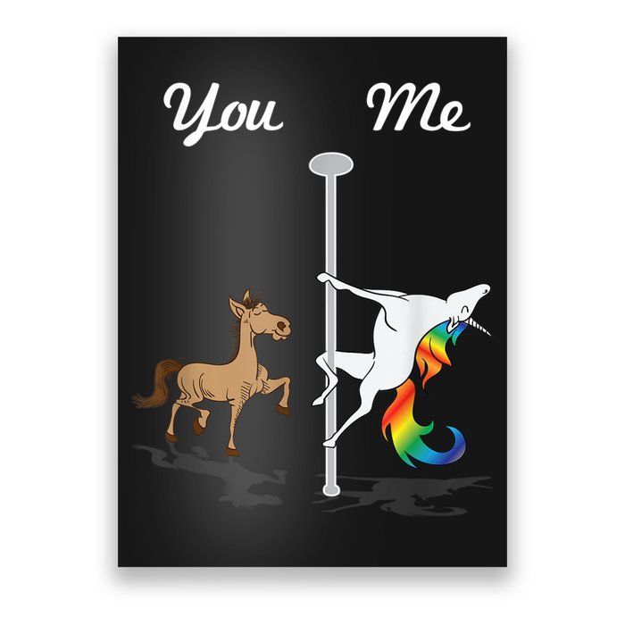 You Me Unicorn Pole Dancing Unicorn Poster