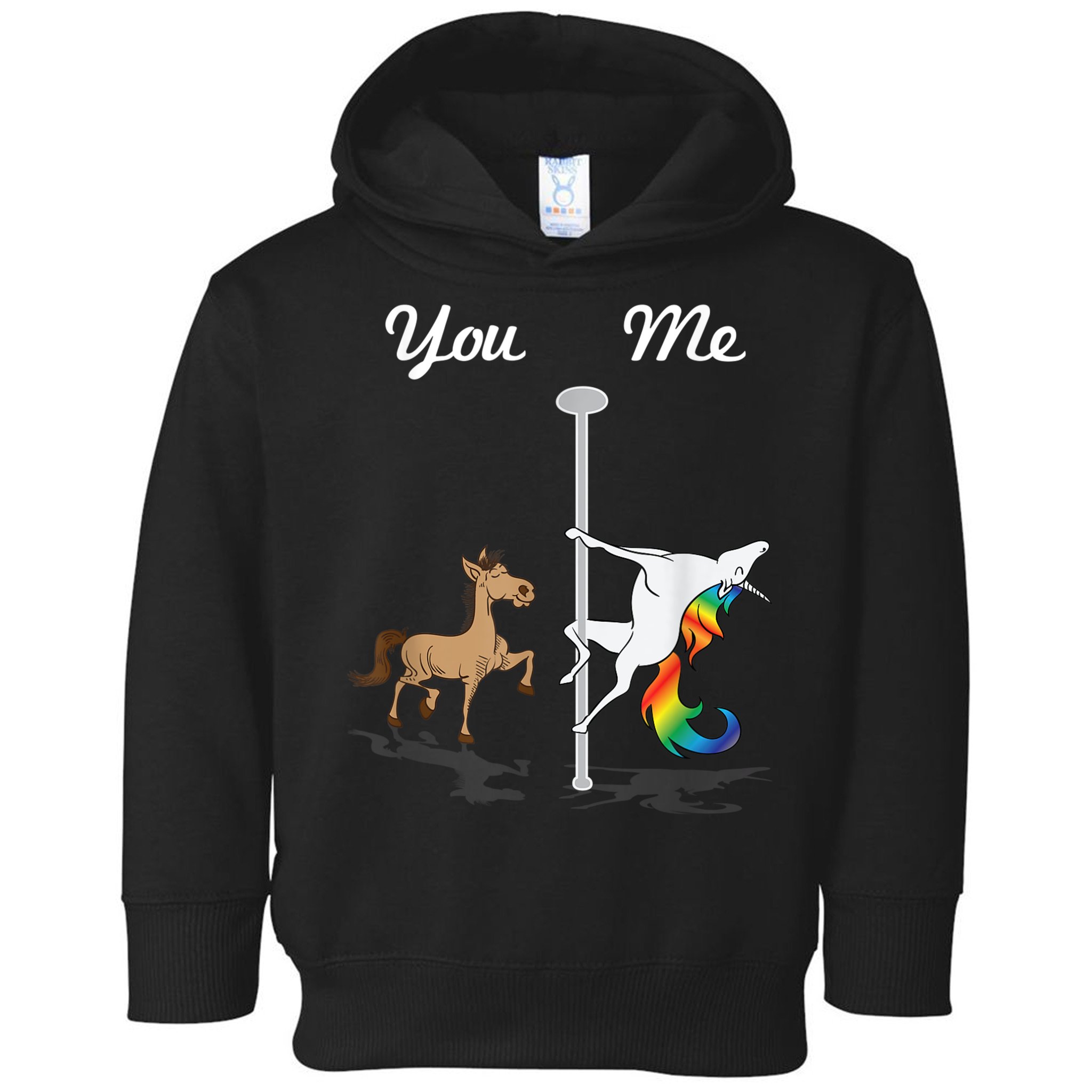 You Me Unicorn Pole Dancing Unicorn Toddler Hoodie