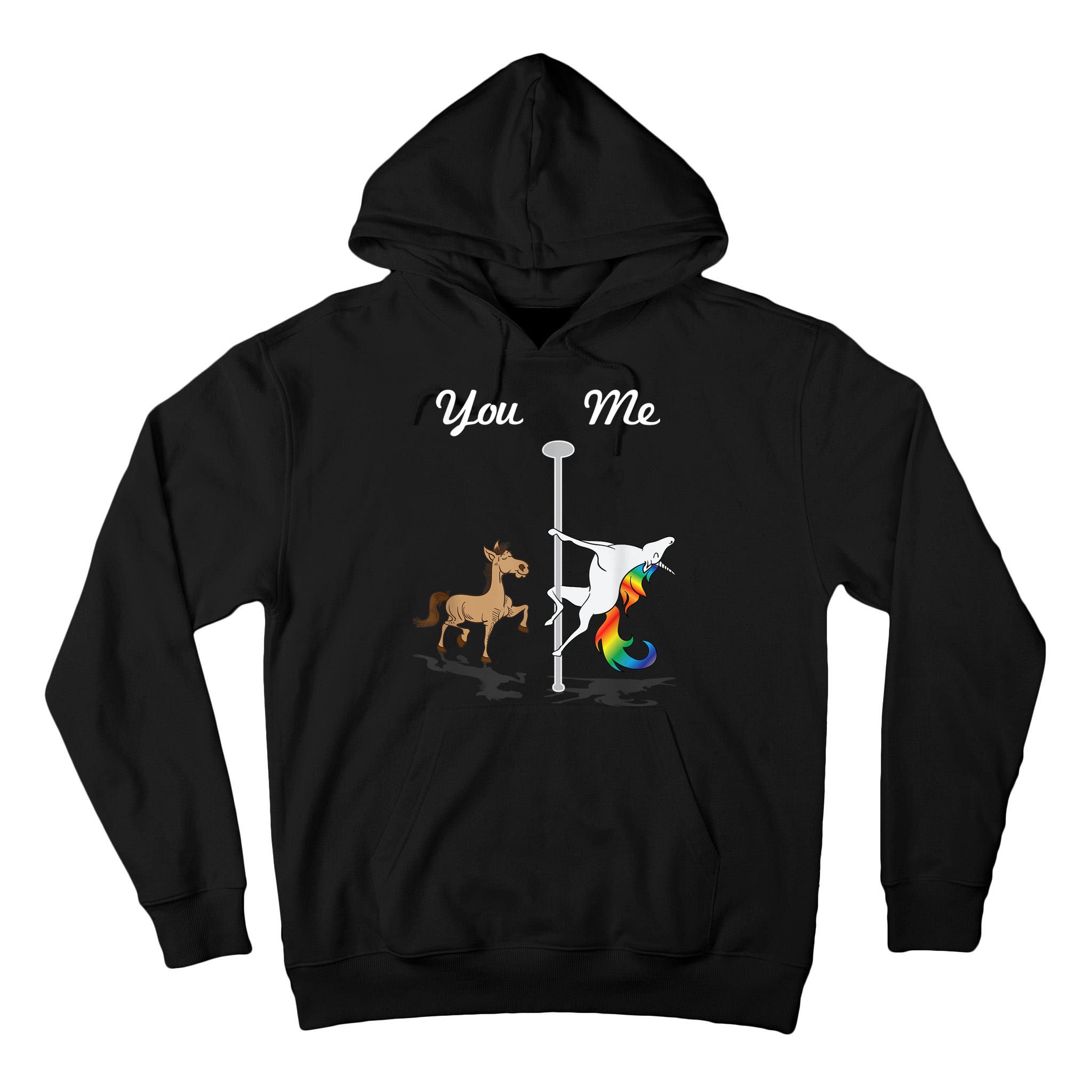 You Me Unicorn Pole Dancing Unicorn Tall Hoodie