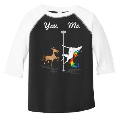 You Me Unicorn Pole Dancing Unicorn Toddler Fine Jersey T-Shirt