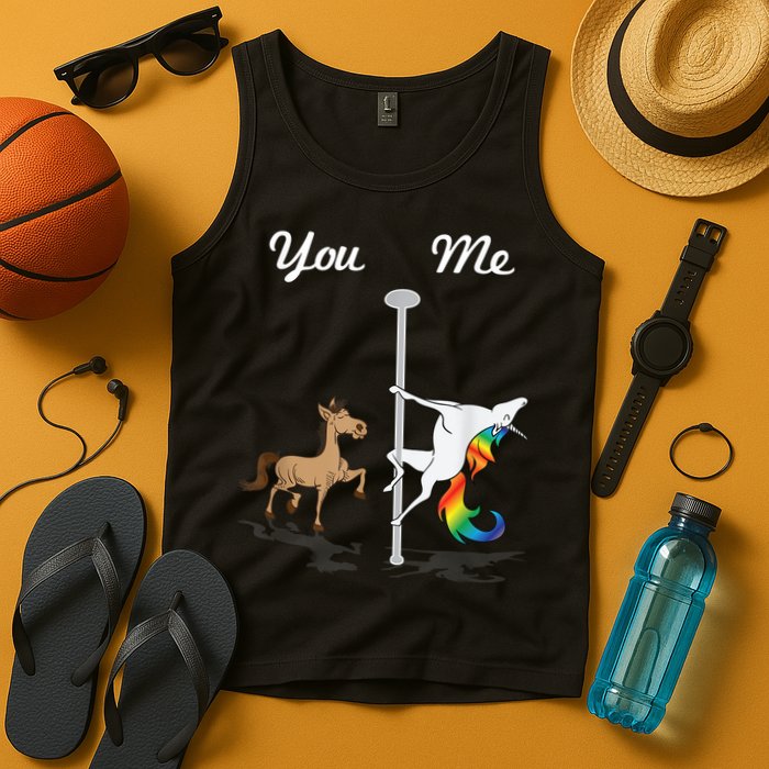 You Me Unicorn Pole Dancing Unicorn Tank Top