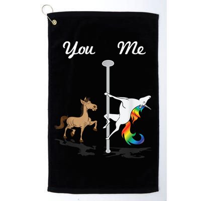 You Me Unicorn Pole Dancing Unicorn Golf Towel