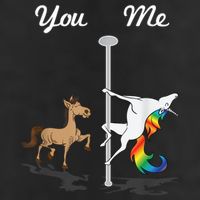 You Me Unicorn Pole Dancing Unicorn Golf Towel