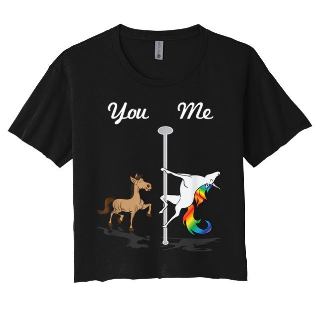 You Me Unicorn Pole Dancing Unicorn Crop Top