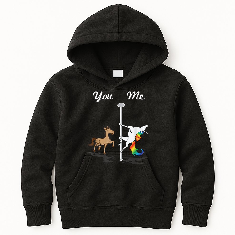 You Me Unicorn Pole Dancing Unicorn Kids Hoodie