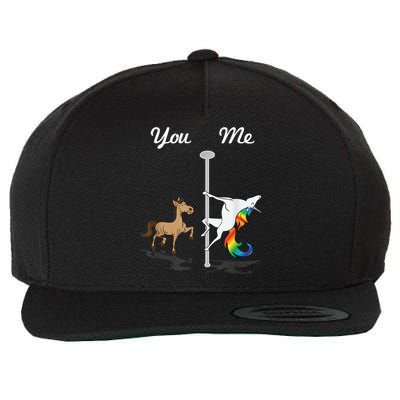 You Me Unicorn Pole Dancing Unicorn Wool Snapback Cap