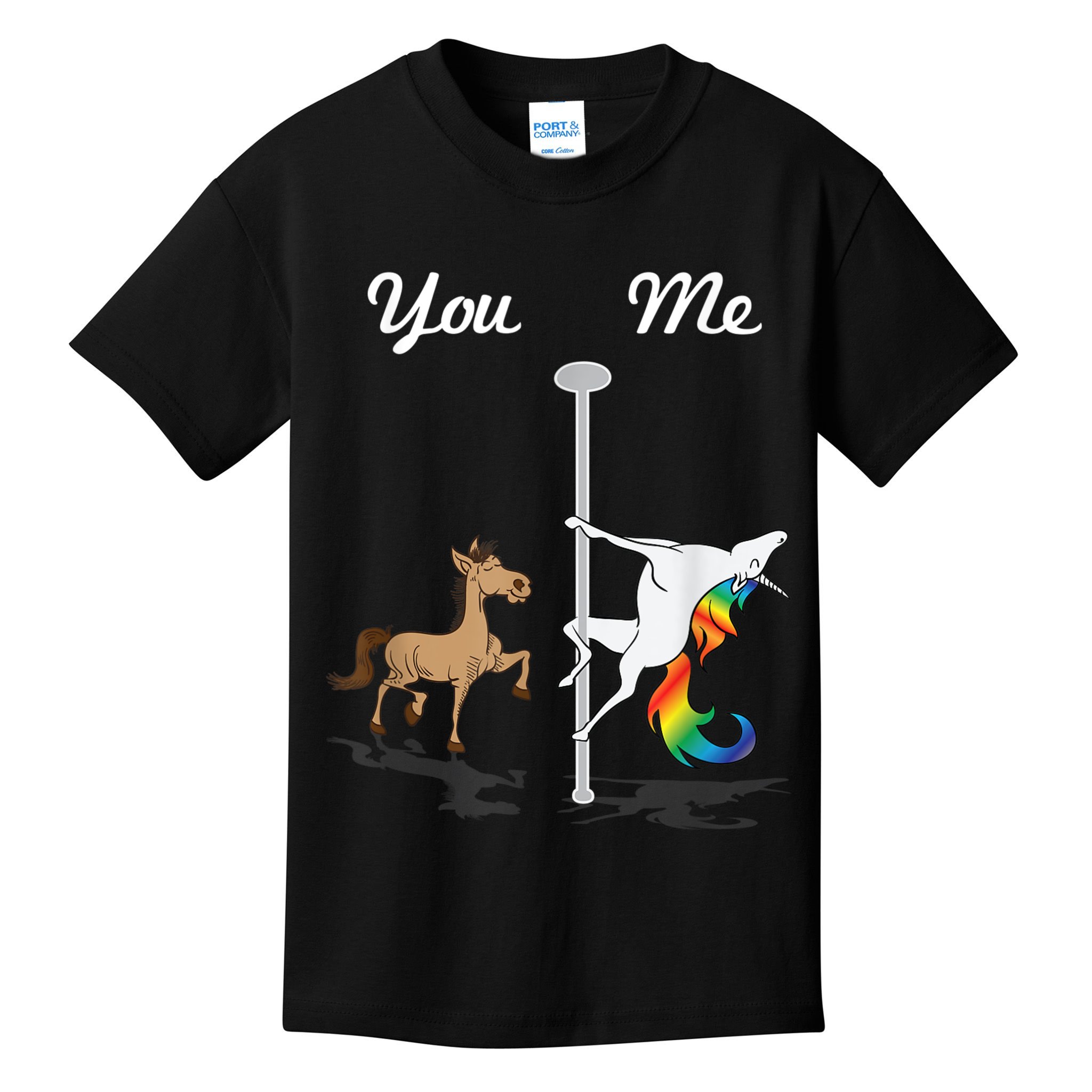 You Me Unicorn Pole Dancing Unicorn Kids T-Shirt