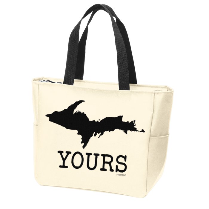 Yooper Michigan Upper Peninsula Up Yours Zip Tote Bag