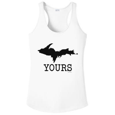 Yooper Michigan Upper Peninsula Up Yours Ladies PosiCharge Competitor Racerback Tank