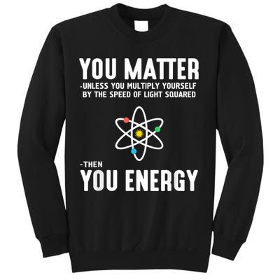 You Matter Unless You Multiply Yourself By The Speed Of Light Squared Then You Energy Sweatshirt