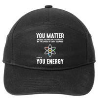 You Matter Unless You Multiply Yourself By The Speed Of Light Squared Then You Energy 7-Panel Snapback Hat