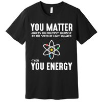 You Matter Unless You Multiply Yourself By The Speed Of Light Squared Then You Energy Premium T-Shirt