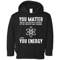 You Matter Unless You Multiply Yourself By The Speed Of Light Squared Then You Energy Toddler Hoodie