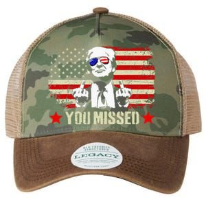 You Missed Usa Flag Donald Trump 2024 Rally Proud American Presidential Election Legacy Tie Dye Trucker Hat