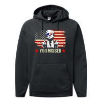 You Missed Usa Flag Donald Trump 2024 Rally Proud American Presidential Election Performance Fleece Hoodie