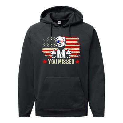 You Missed Usa Flag Donald Trump 2024 Rally Proud American Presidential Election Performance Fleece Hoodie