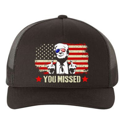 You Missed Usa Flag Donald Trump 2024 Rally Proud American Presidential Election Yupoong Adult 5-Panel Trucker Hat