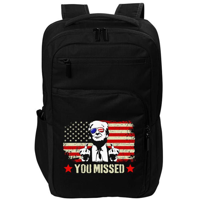 You Missed Usa Flag Donald Trump 2024 Rally Proud American Presidential Election Impact Tech Backpack