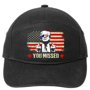 You Missed Usa Flag Donald Trump 2024 Rally Proud American Presidential Election 7-Panel Snapback Hat