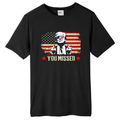 You Missed Usa Flag Donald Trump 2024 Rally Proud American Presidential Election Tall Fusion ChromaSoft Performance T-Shirt