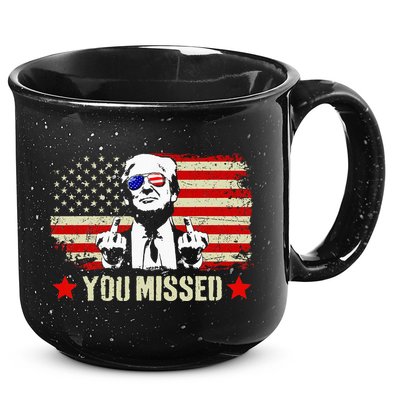 You Missed Usa Flag Donald Trump 2024 Rally Proud American Presidential Election 15oz Campfire Ceramic Mug