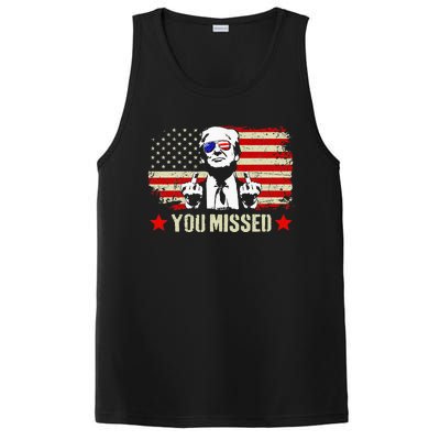 You Missed Usa Flag Donald Trump 2024 Rally Proud American Presidential Election PosiCharge Competitor Tank