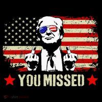 You Missed Usa Flag Donald Trump 2024 Rally Proud American Presidential Election Tank Top