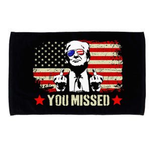 You Missed Usa Flag Donald Trump 2024 Rally Proud American Presidential Election Microfiber Hand Towel