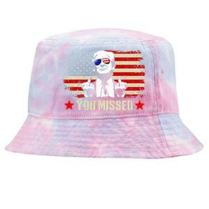 You Missed Usa Flag Donald Trump 2024 Rally Proud American Presidential Election Tie-Dyed Bucket Hat