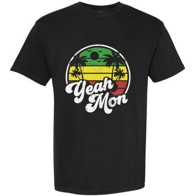 Yeah Mon Vintage Jamaica Reggae Jamaican Vacation Retro Gift Garment-Dyed Heavyweight T-Shirt