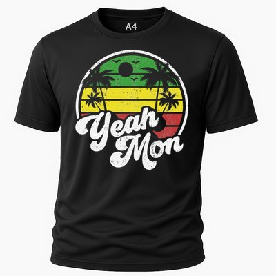 Yeah Mon Vintage Jamaica Reggae Jamaican Vacation Retro Gift Cooling Performance Crew T-Shirt