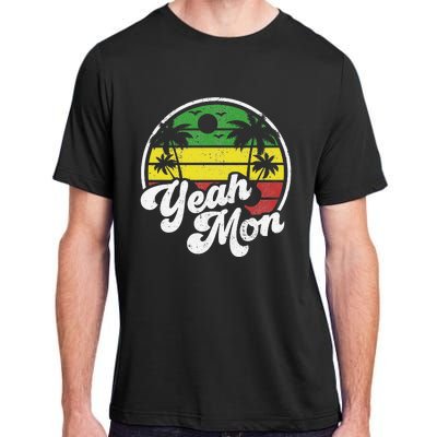 Yeah Mon Vintage Jamaica Reggae Jamaican Vacation Retro Gift Adult ChromaSoft Performance T-Shirt