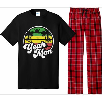 Yeah Mon Vintage Jamaica Reggae Jamaican Vacation Retro Gift Pajama Set