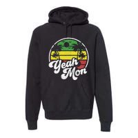 Yeah Mon Vintage Jamaica Reggae Jamaican Vacation Retro Gift Premium Hoodie