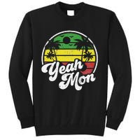 Yeah Mon Vintage Jamaica Reggae Jamaican Vacation Retro Gift Tall Sweatshirt