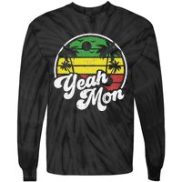 Yeah Mon Vintage Jamaica Reggae Jamaican Vacation Retro Gift Tie-Dye Long Sleeve Shirt