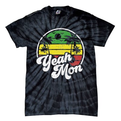 Yeah Mon Vintage Jamaica Reggae Jamaican Vacation Retro Gift Tie-Dye T-Shirt