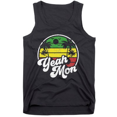 Yeah Mon Vintage Jamaica Reggae Jamaican Vacation Retro Gift Tank Top