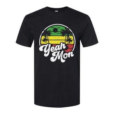 Yeah Mon Vintage Jamaica Reggae Jamaican Vacation Retro Gift Softstyle CVC T-Shirt