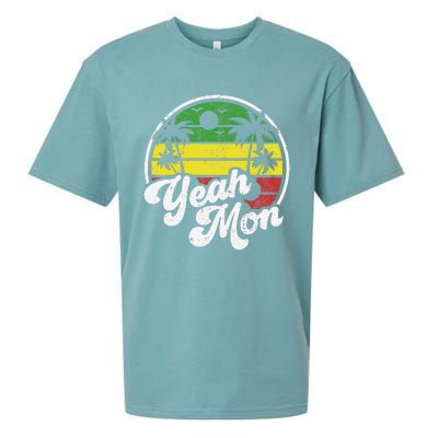 Yeah Mon Vintage Jamaica Reggae Jamaican Vacation Retro Gift Sueded Cloud Jersey T-Shirt