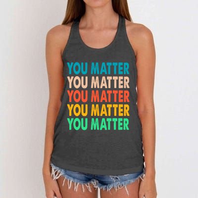 You Matter Vintage Kindness Tees Women's Knotted Racerback Tank