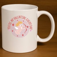 You're My Valentine Everyday Cupid 11oz C Handle Ceramic Mug