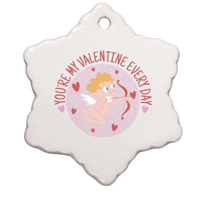 You're My Valentine Everyday Cupid Ceramic Star Ornament