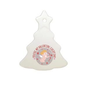 You're My Valentine Everyday Cupid Ceramic Tree Ornament