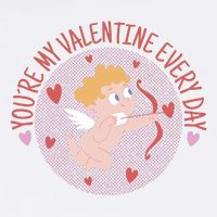 You're My Valentine Everyday Cupid Golf Towel