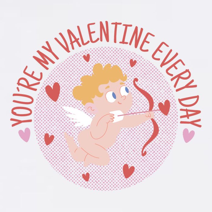 You're My Valentine Everyday Cupid Golf Towel