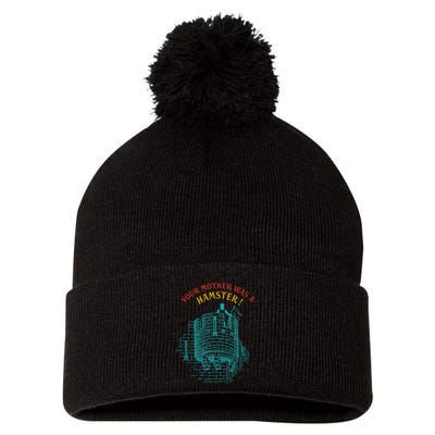 Your Mother Was A Hamster Pom Pom 12in Knit Beanie