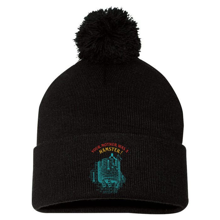 Your Mother Was A Hamster Pom Pom 12in Knit Beanie